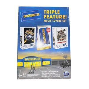 BLOCKBUSTER‎ TRIPLE FEATURE BOARD GAME & PUZZLE SET